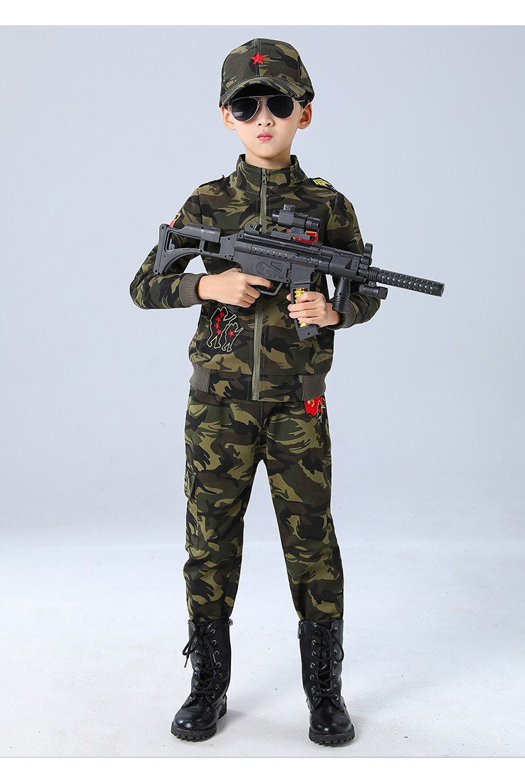 儿童迷彩服套装加绒特种兵男童冬季加厚军装秋冬款2021男孩潮2023款