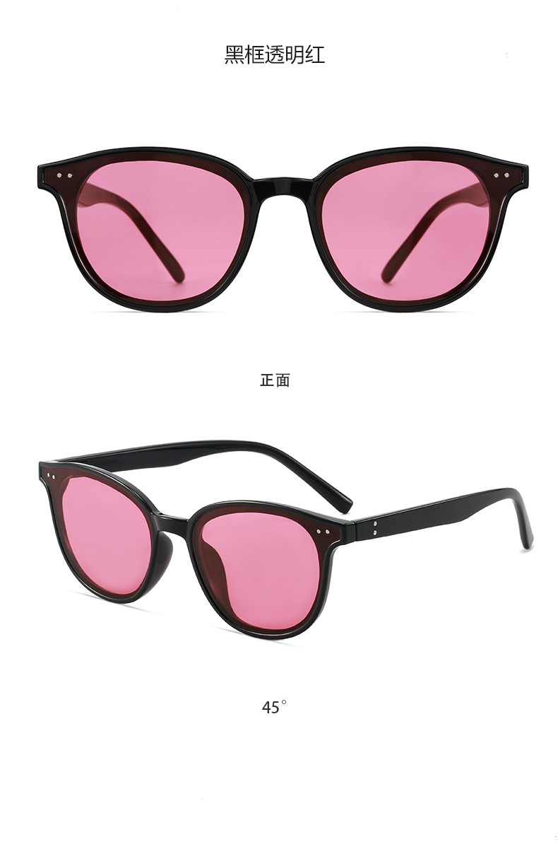 汤米伍德黑框绿色gm墨镜女感ins款大脸显瘦阻紫外线强光太阳眼镜太阳