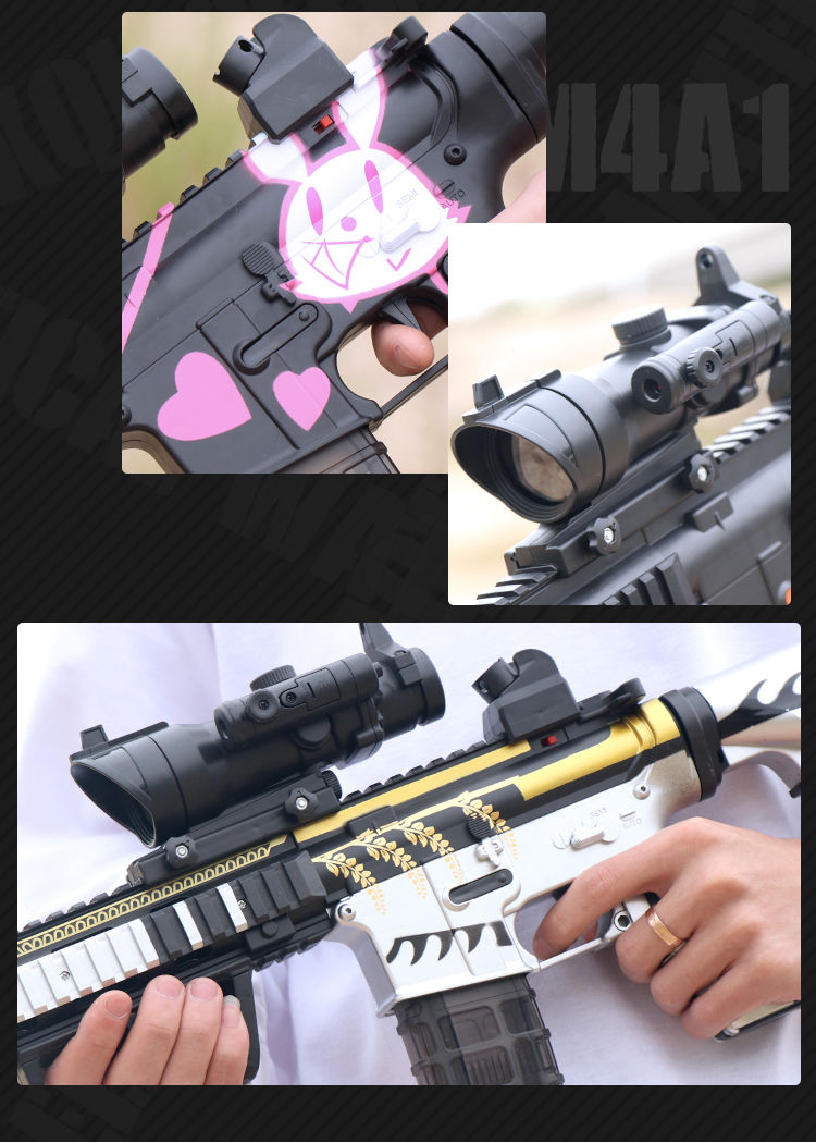 电动连发标配-m416加大号 【不朽钻石】配件如图【送1万弹】