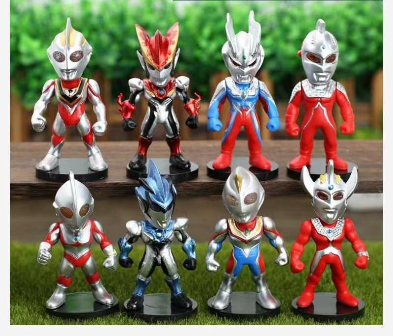 赛罗泽塔贝利亚摆件蛋糕烘焙装饰公仔盲盒 奥特曼4件套(塑料)【图片