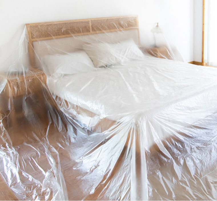 寝室防尘膜防尘布遮盖防灰尘家具保护一次性装修塑料膜家用沙发床头罩