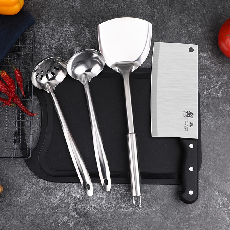 小天籁 菜刀菜板不锈钢锅铲勺子 厨具五件套
