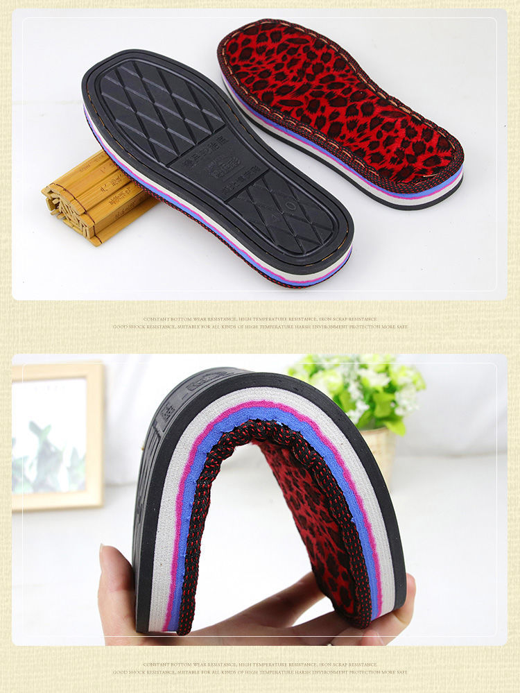 精选鞋底防滑耐磨纯手工毛线轮胎拖鞋泡沫长毛绒面男女居家鞋底佐欧雅