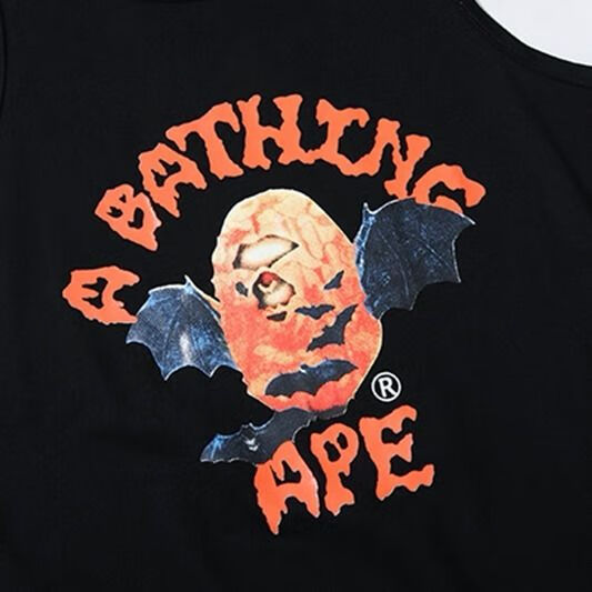 潮牌aape2022新品潮牌猿人头背心欧美嘻哈高街宽松坎肩情侣潮流无袖潮