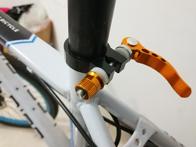 山地车快拆杆通用防滑固定螺丝折叠自行车坐垫坐管夹锁紧螺母配件