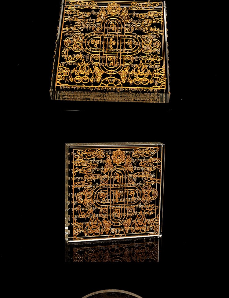 佛憬香屋水晶龙王坛城触水解脱咒玛尼石放生咒轮藏传用品龙王坛城方形