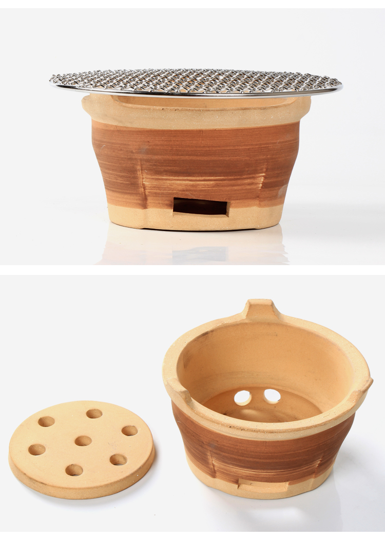 新品老式迷你泥炉炭烤炉家用木炭炉子烧炭烧烤烤肉陶土炭炉小土炉碳炉