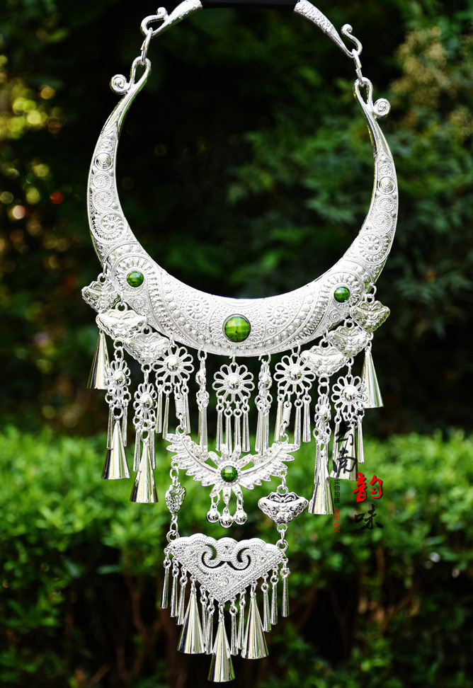 『优饰京选』民族风复古夸张苗银大项圈 苗银特色项圈苗族舞蹈饰品女