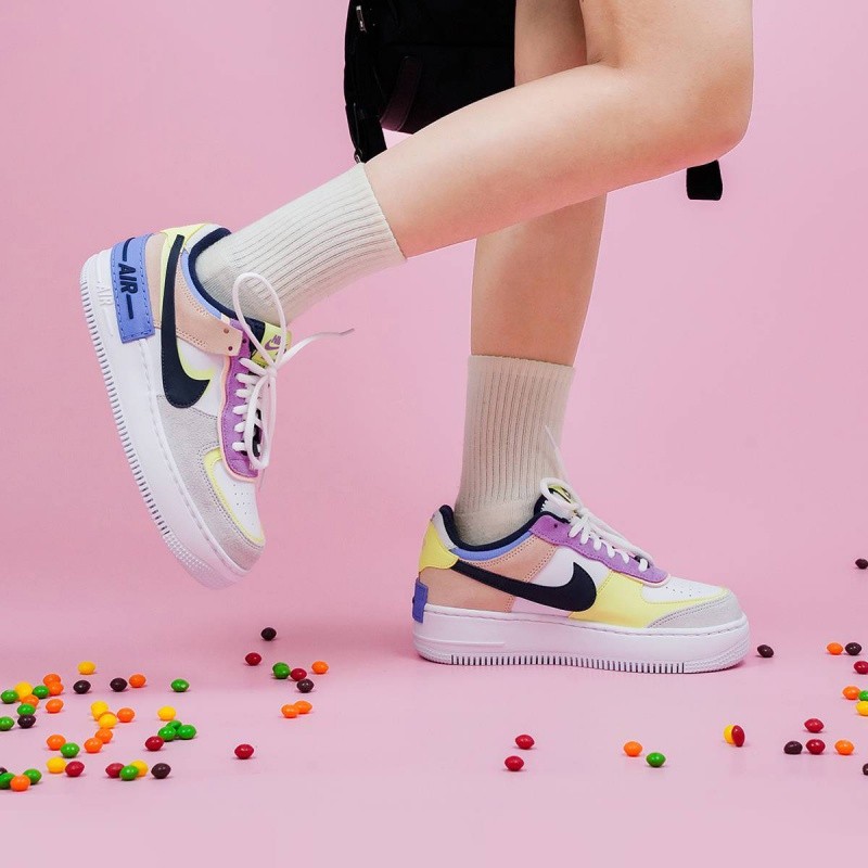 耐克女鞋nikeaf1空军一号airforce1shadow马卡龙时尚潮流运动休闲鞋ci