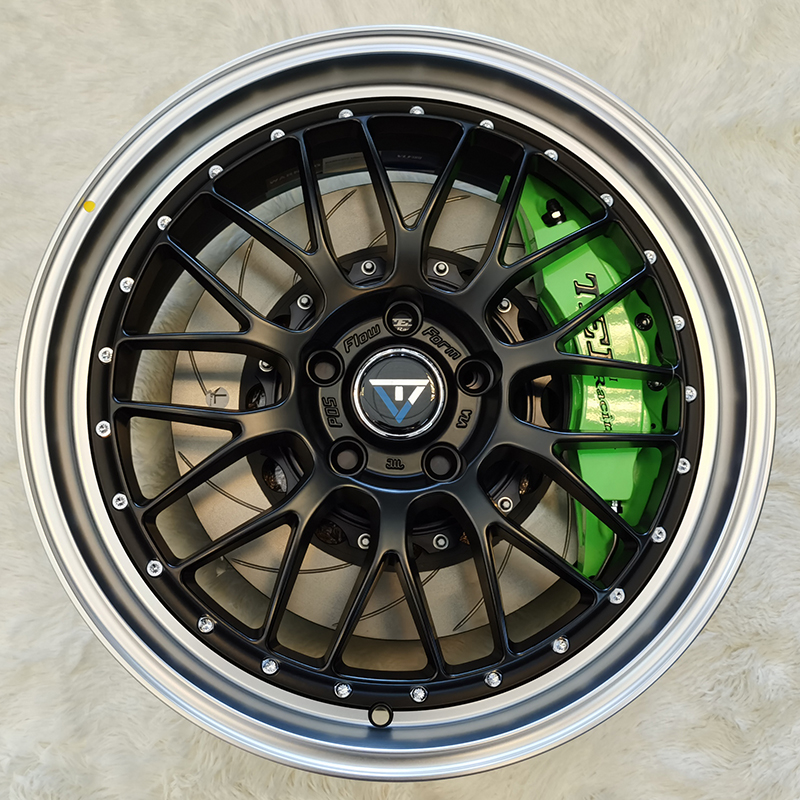 禧迪郎vlfp0518寸宽边汽车铝合金改装旋压轻量化轮毂高亮黑车边18x85j