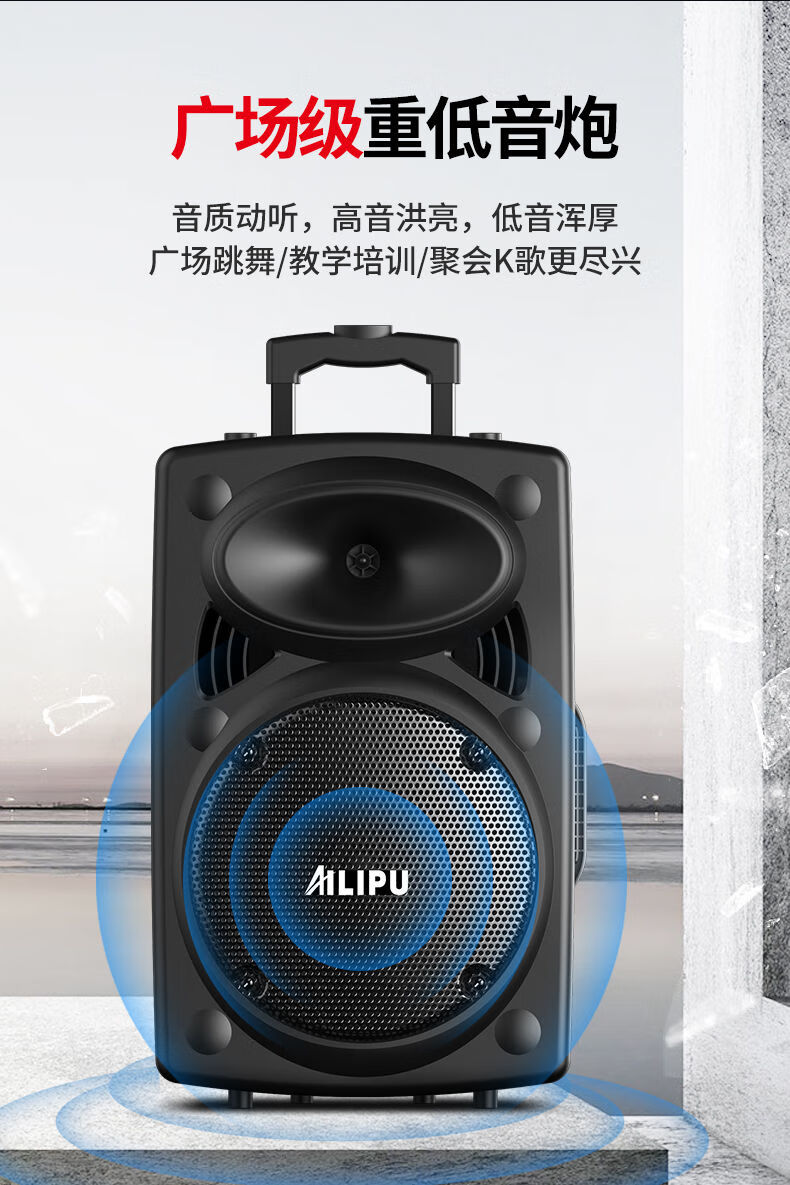 广场舞音响大音量超大蓝牙高音质户外拉杆k歌家用叫卖音箱 qzgy 10