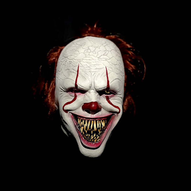 密室逃脱npc道具 小丑回魂面具成人脸面罩密室逃脱鬼屋npc道具头套男