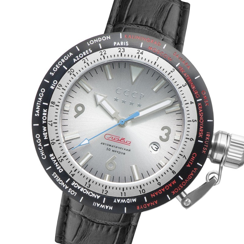 cccp 男士手表 商务休闲小众复古皮带腕表 时尚送人礼物腕表自动机械