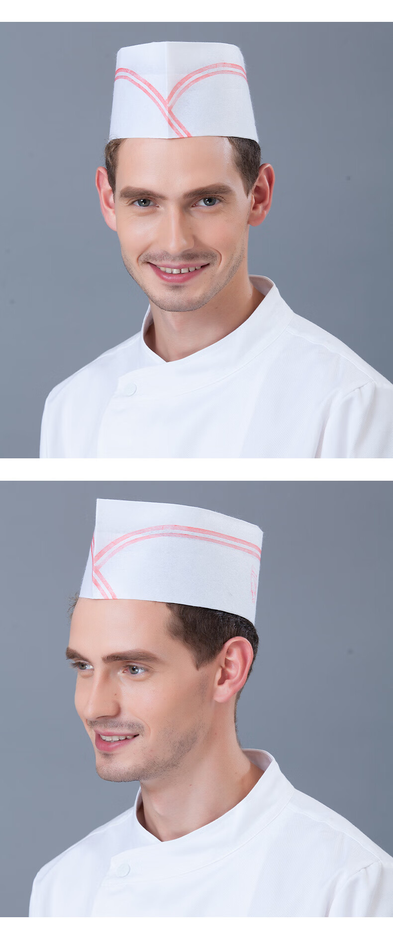 一次性无纺布厨师帽高帽船帽酒店餐厅饭店厨房工作帽男女20222022尚厨