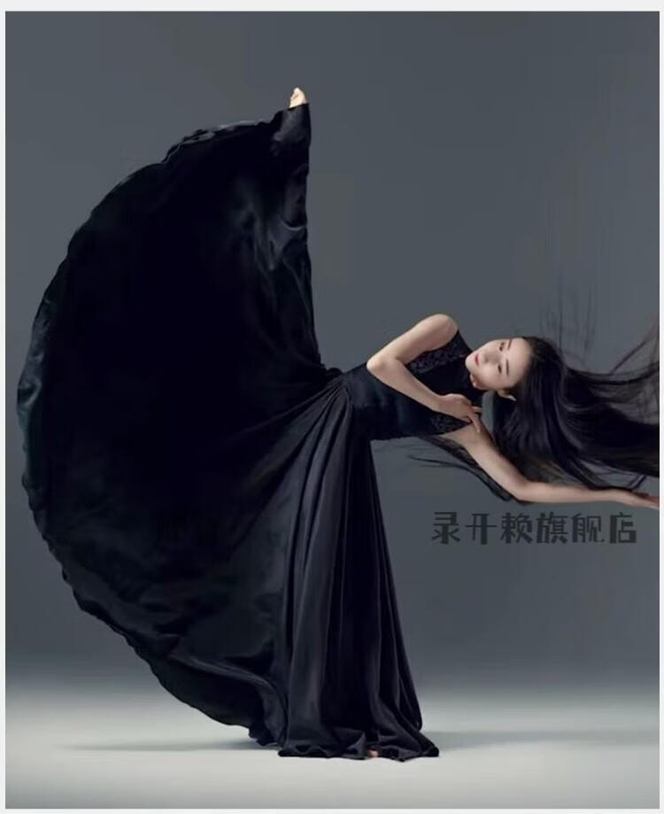 现代舞表演服 现代舞表演服半身裙女720度大摆舞蹈裙大摆裙大裙摆舞蹈