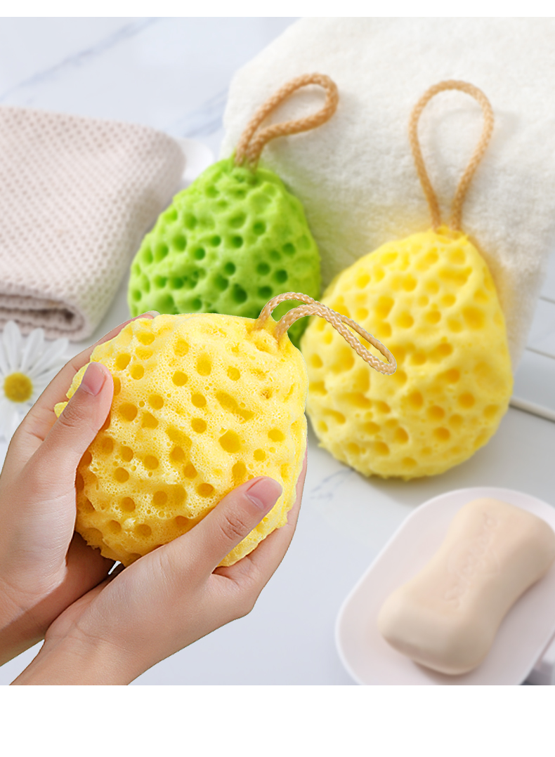 vlrc 蜂窝沐浴球超柔软浴球不散儿童可爱洗澡海绵起泡沐浴花女搓澡