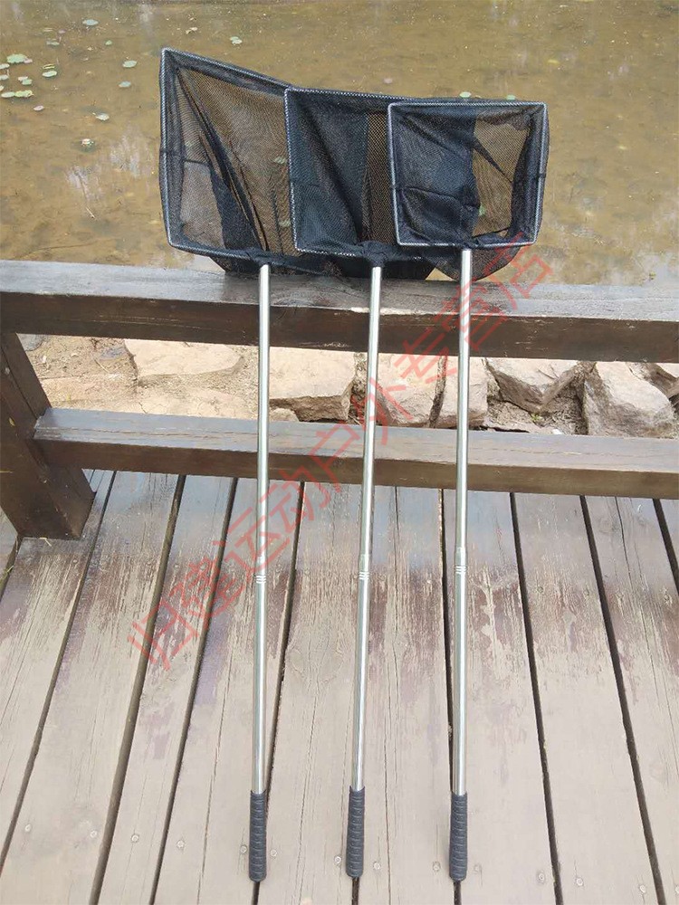 捞兜水族箱捞兜方形手抄金鱼观赏鱼鱼缸抄网大号黑网