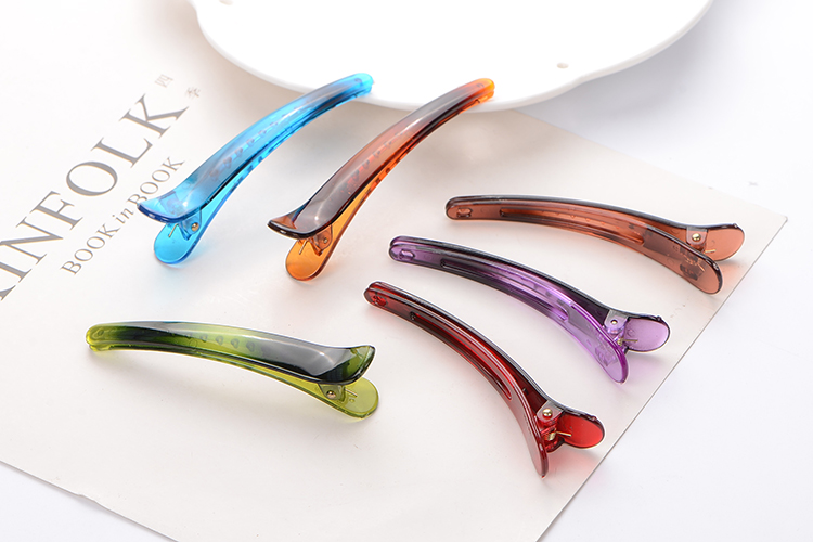 塑料鸭嘴夹简约弹簧夹韩版边夹顶夹理发店用发夹发卡刘海夹工具女