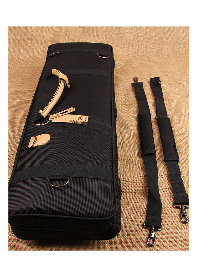 双肩笛子包竹笛包7支装80厘米90cm长加厚防震便携牛津布防水箫袋 黑色