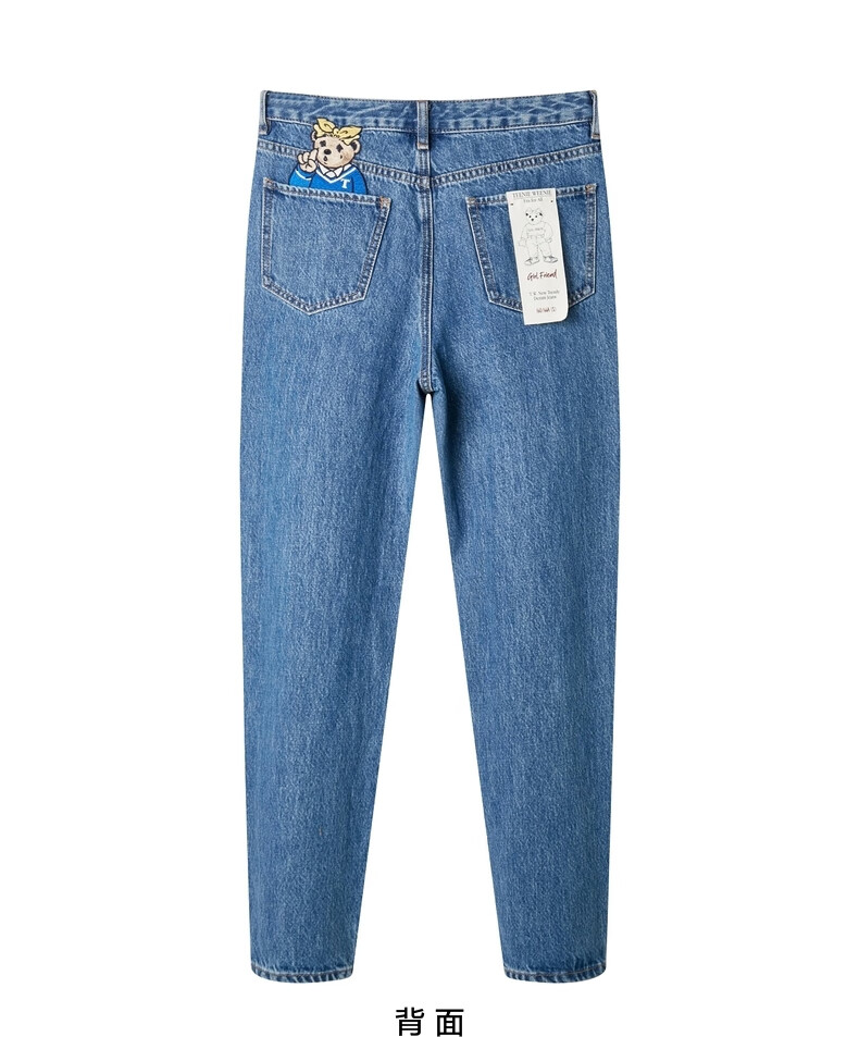 teenieweenie小熊休闲牛仔裤小脚裤萝卜裤显瘦裤子女年春新品tttj21