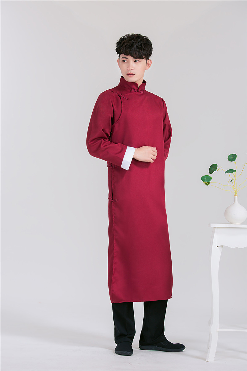 相声大褂民国风长袍三句半服五四青年学生民国长衫演出服唐古定制款