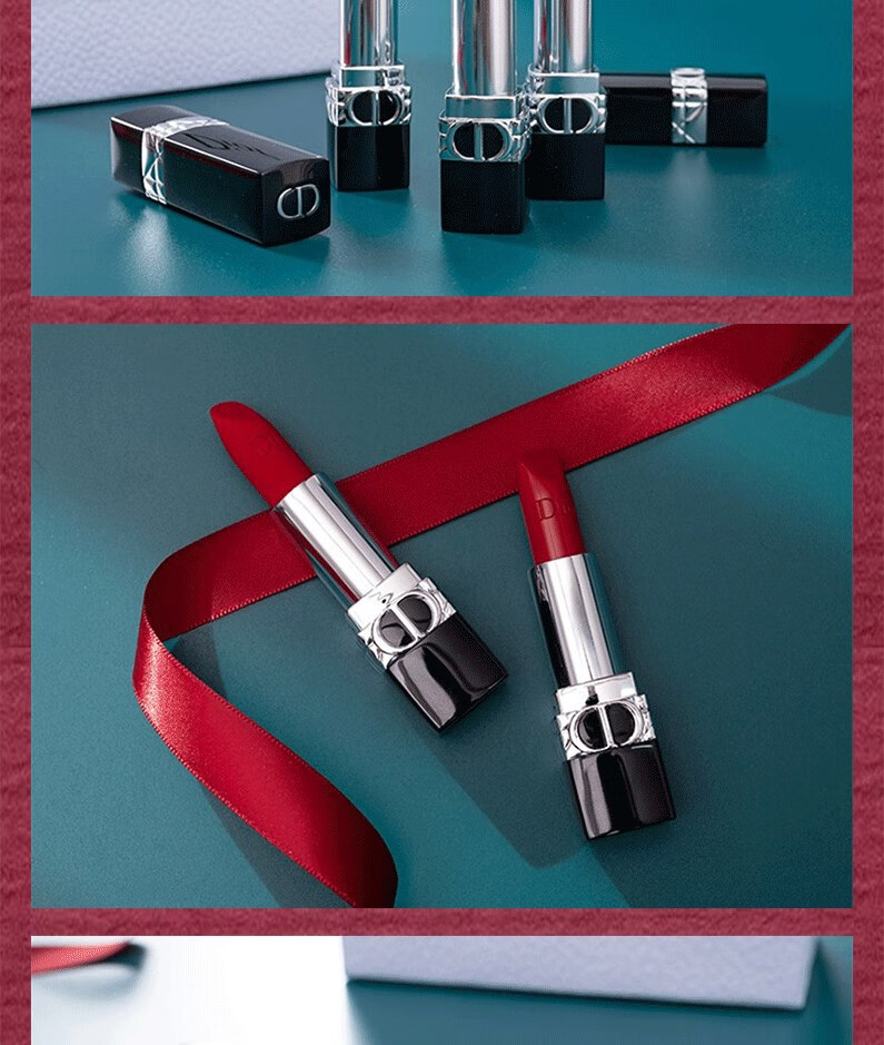 迪奥()迪奥 999哑光520滋润720丝绒860唇膏送礼物盒套装 丝绒860浆果