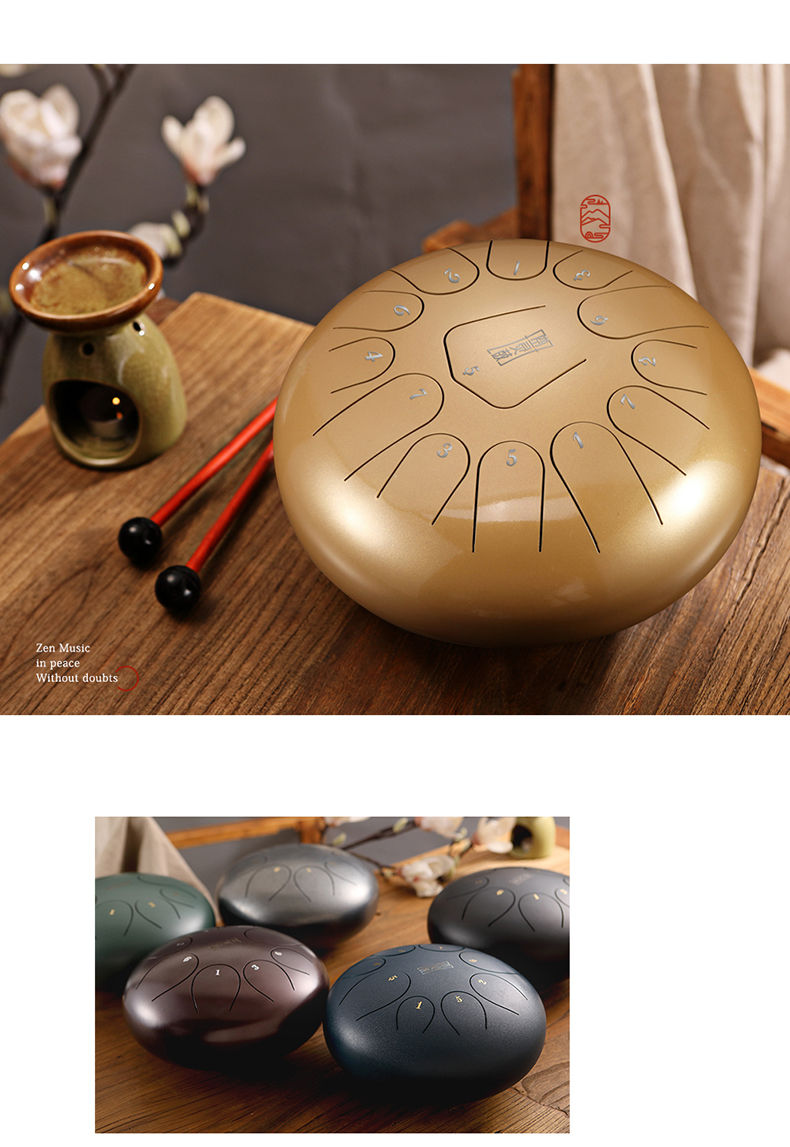 鲁儒 空灵鼓琴13音12寸色空鼓手碟鼓打击乐器钢舌鼓初学者专业级 12