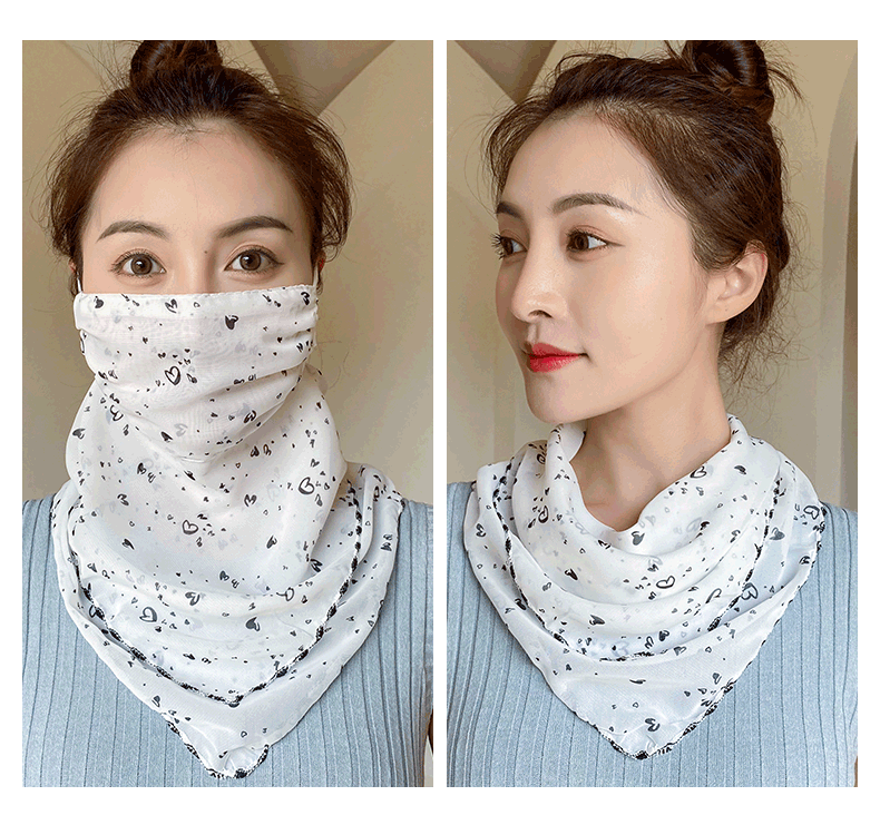 防晒面纱雪纺脸遮脸面部罩丝巾女两用夏薄款挂耳围脖套颈围巾款式1