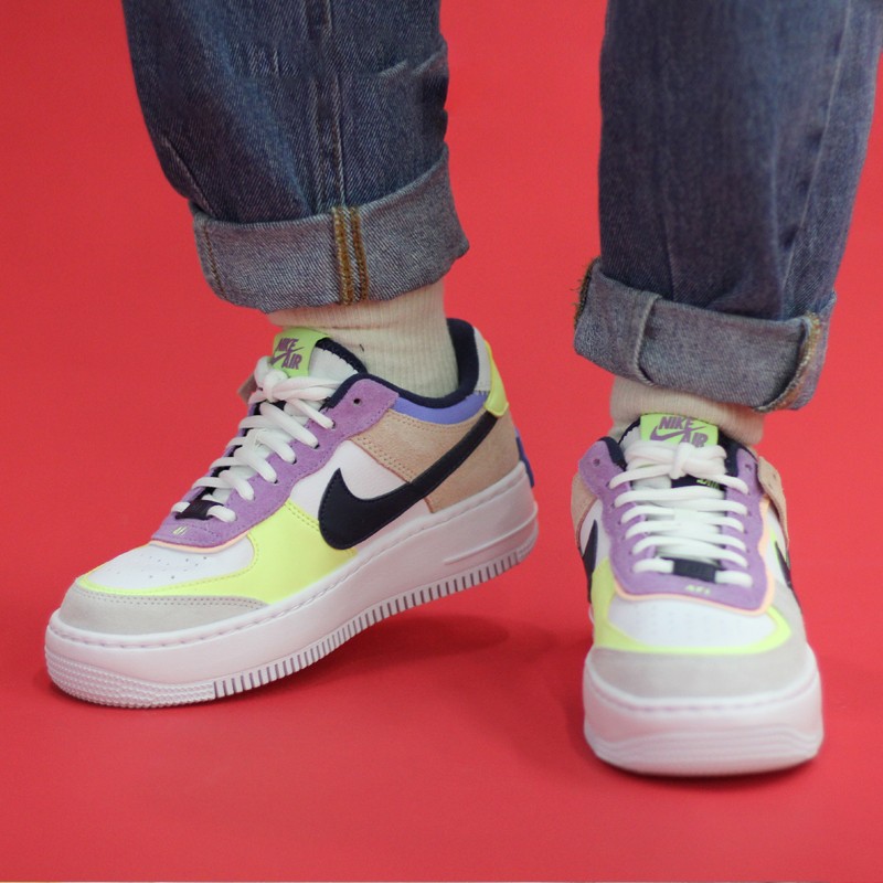 耐克女鞋nikeaf1空军一号airforce1shadow马卡龙时尚潮流运动休闲鞋ci