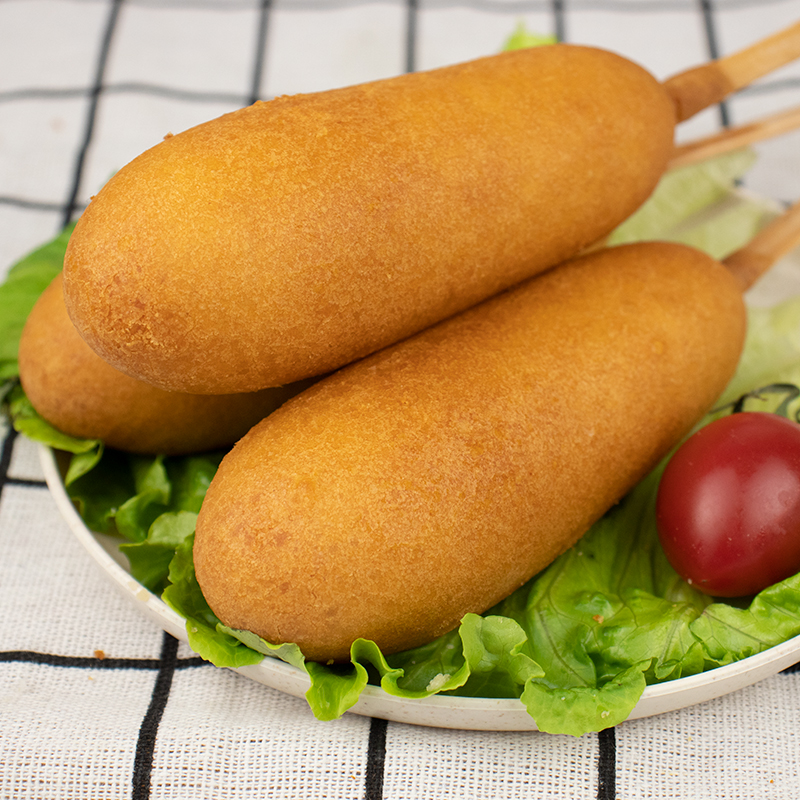 黄金热狗棒8支韩国街头油炸小吃脆皮香肠半成品640g正大黄金热狗棒640