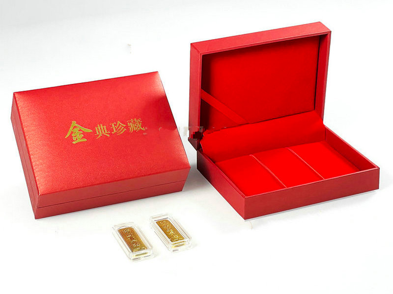 菁影居 纸质金条金钞包装盒现货金典珍藏牛筋亚克力通用礼品收藏盒