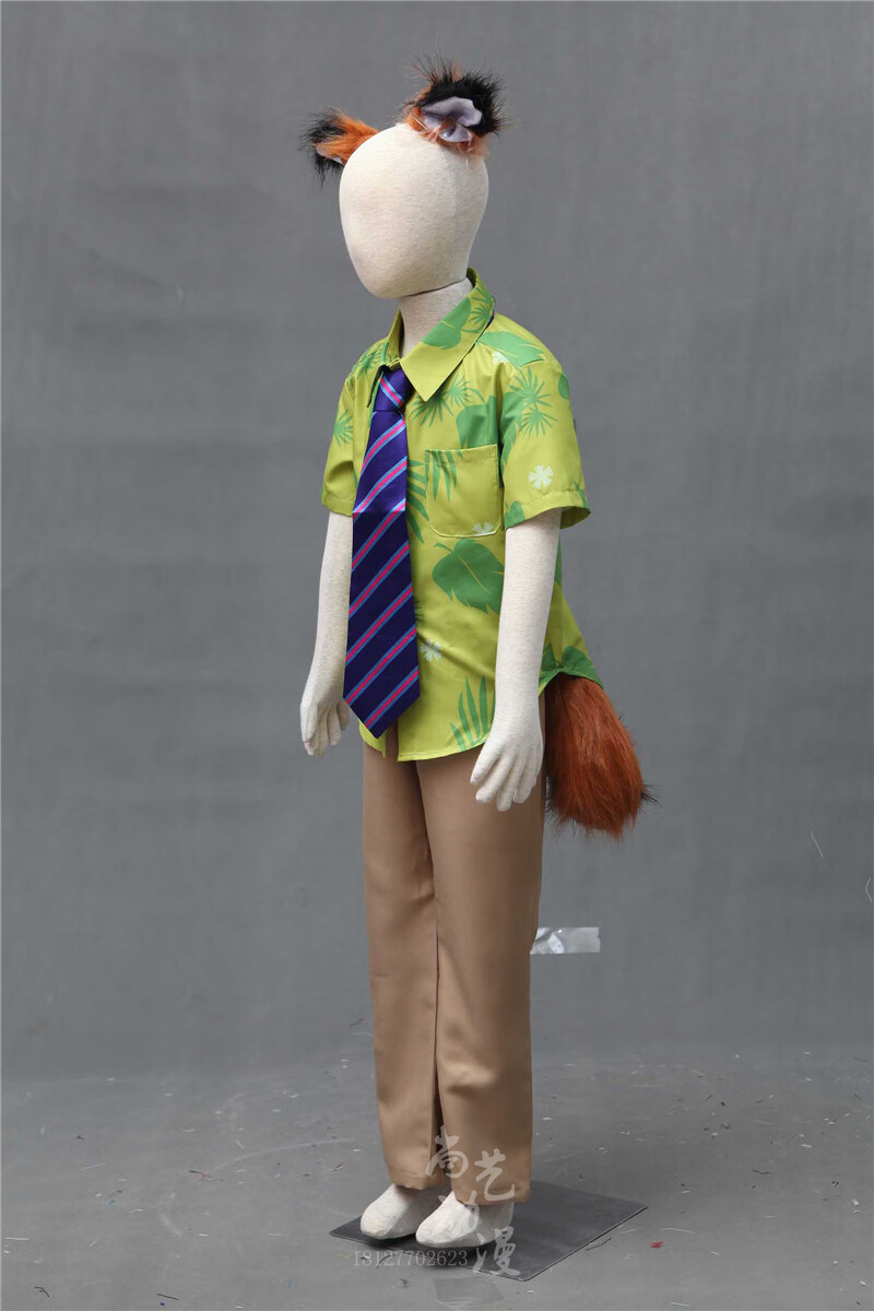 疯狂动物城尼克cos衣服日常服动漫影视服装cosplay服装男 服装3件套