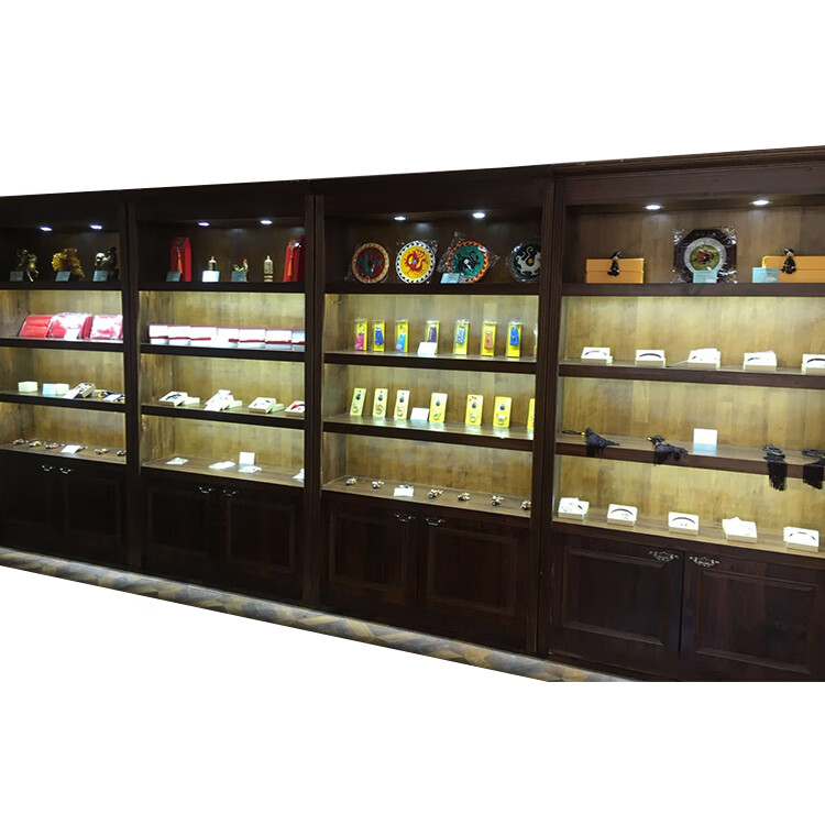 菸酒櫃展示櫃實木化妝品展櫃陳列櫃產品櫃復古茶葉白酒菸酒貨架鞋子