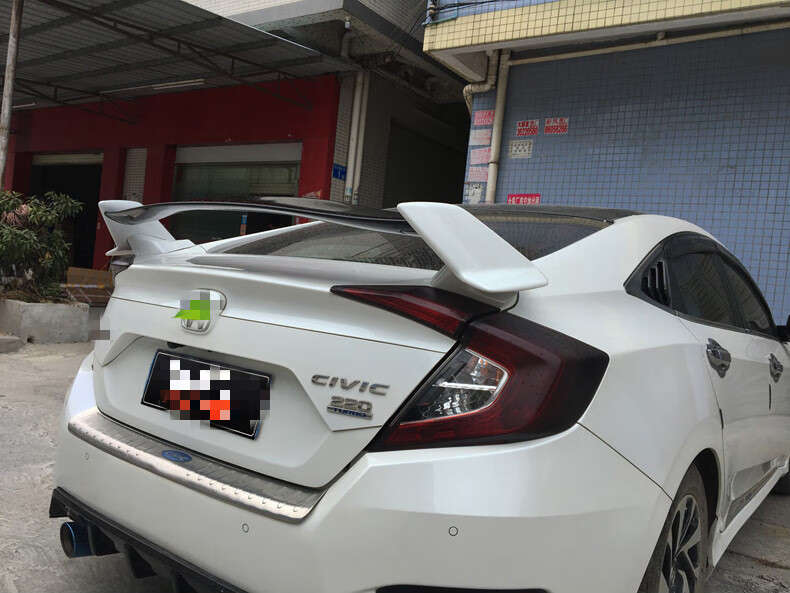 适用于16-21十代思域tr尾翼typer顶翼改装新思域定风翼跑车翼免打孔欧