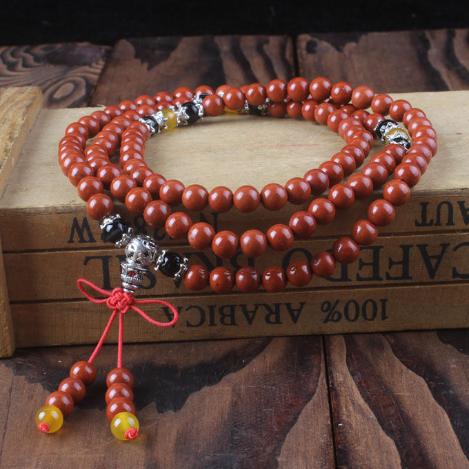 红竹石影子石108颗佛珠手串 激活断掌苦情痣转运助事业婚姻 影子石款