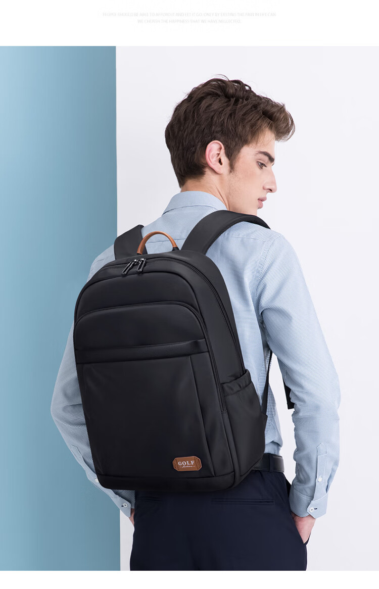 GOLF Laptop Backpack for Men, 15.6/16 Inch Notebook Bag, Contrasting Color Handheld Business Travel Schoolbag 23