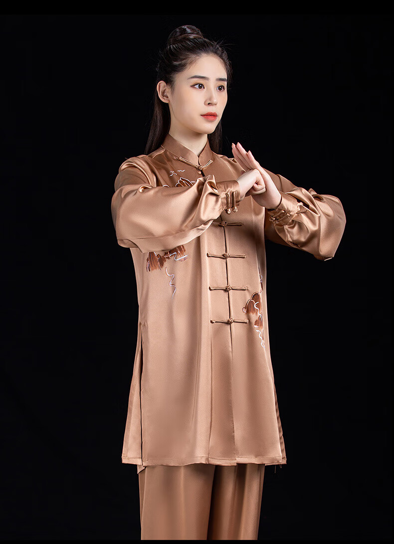 武极堂手绘太极服女武术比赛服装男春秋新款中国风太极拳表演服女装劲