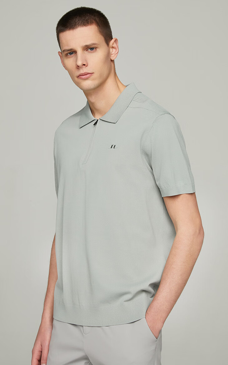 商场同款jlindeberg金林德伯格新款纯色商务休闲polo衫针织翻领短袖男