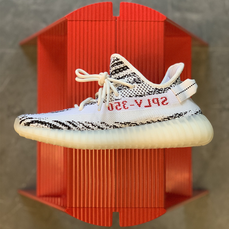 椰子鞋男350v2跑鞋灰橙新老灰斑马夏季透气莆田真爆软底男鞋女鞋潮鞋