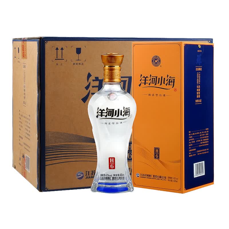 洋河 浓香型国产白酒 洋河大曲 38度 整箱500ml*6_历史最低价格_就买