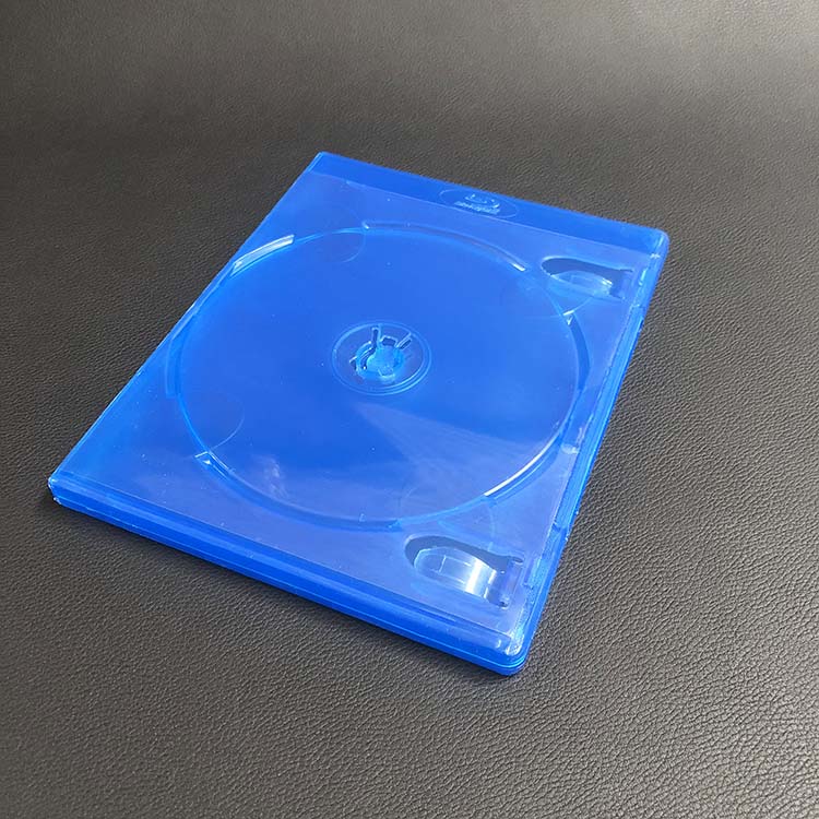dvd光碟单片装盒光盘盒cd盒双片蓝光盒子蓝色光碟盒可插页博举润蓝光