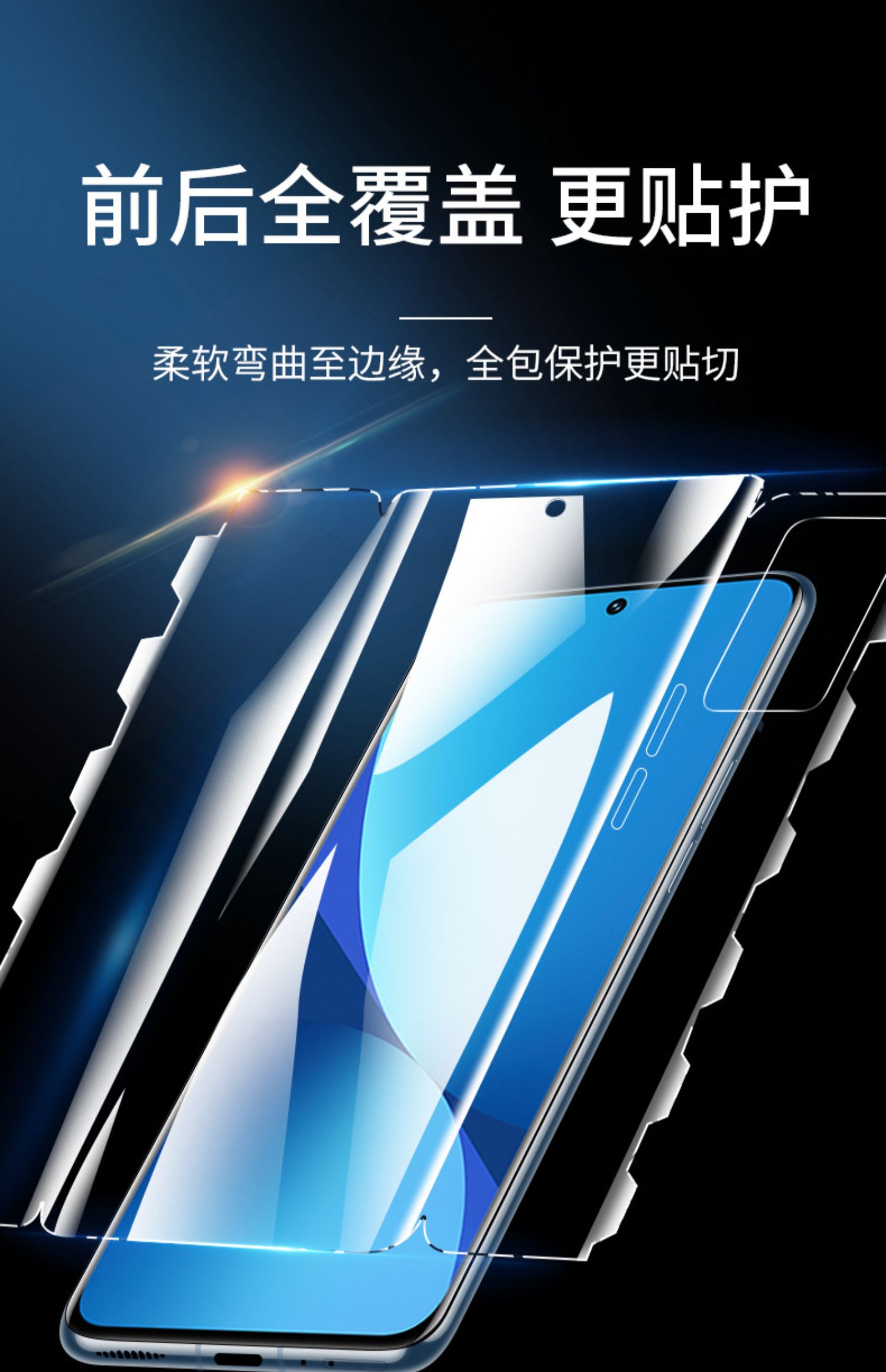 覆盖软膜uv全胶蝴蝶 新升级一体全包水凝膜【超清1套】镜头膜 神器