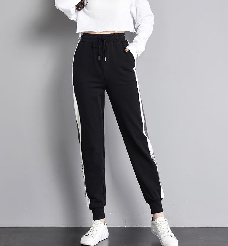 初高中少女裤子春秋季2020新款初中高中学生韩版女生长裤休闲运动裤