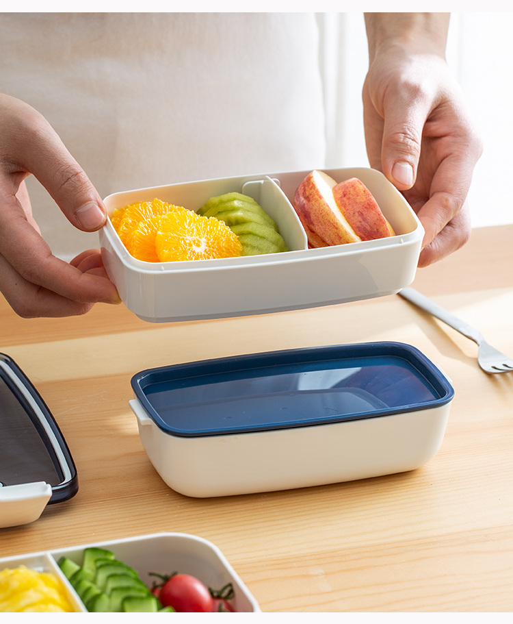 日本学生便携水果盒水果保鲜盒日本asvel外出便携小学生便当盒野餐用