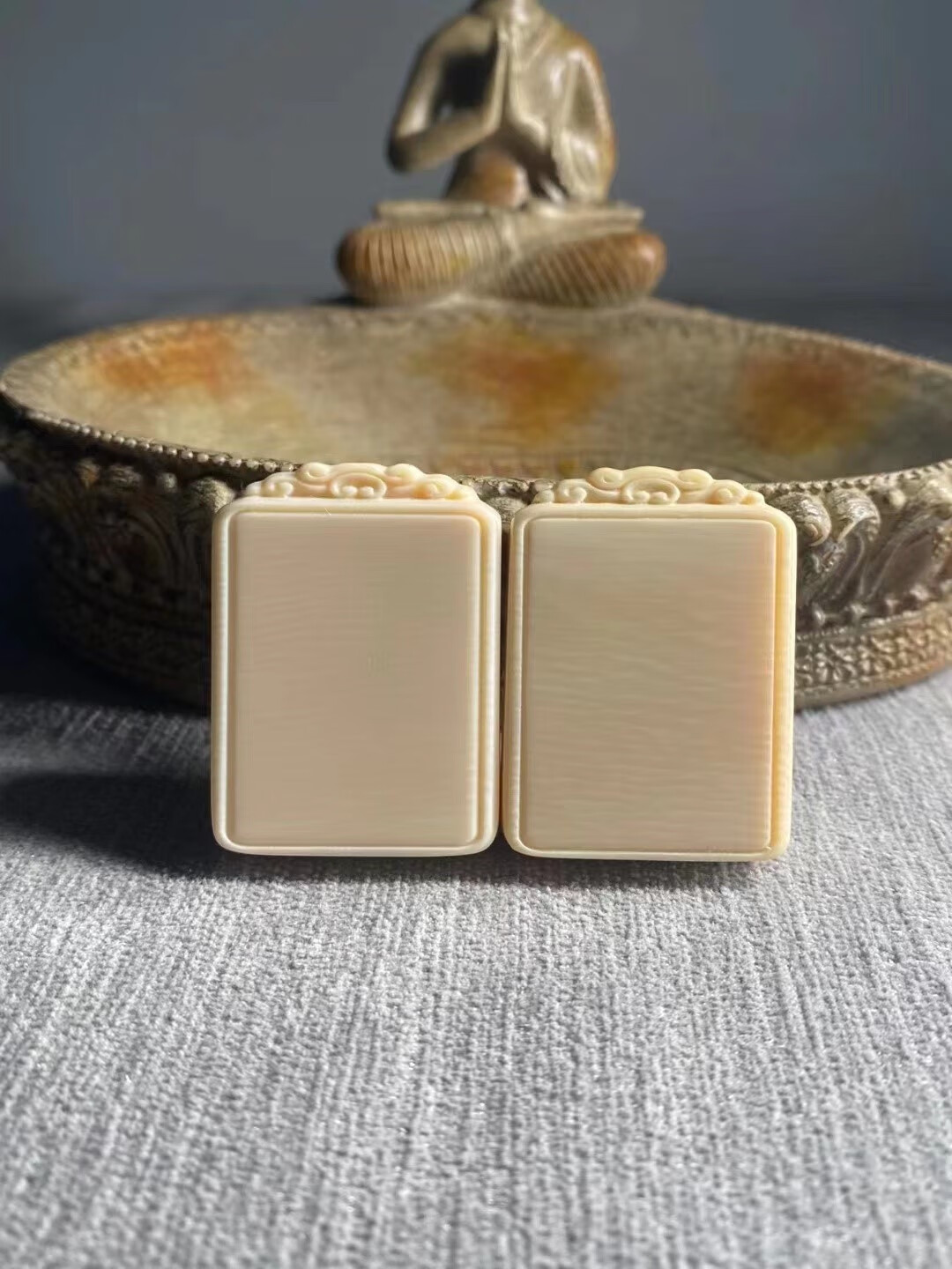 入古 吊坠原色猛犸象牙满纹冰料 天然牌男女平安无事毛衣链461牙牌车