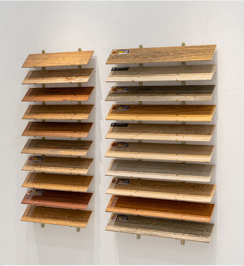 ausda木地板展示架多功能墙布货架踢脚线样品架瓷砖架子腰线木纹砖