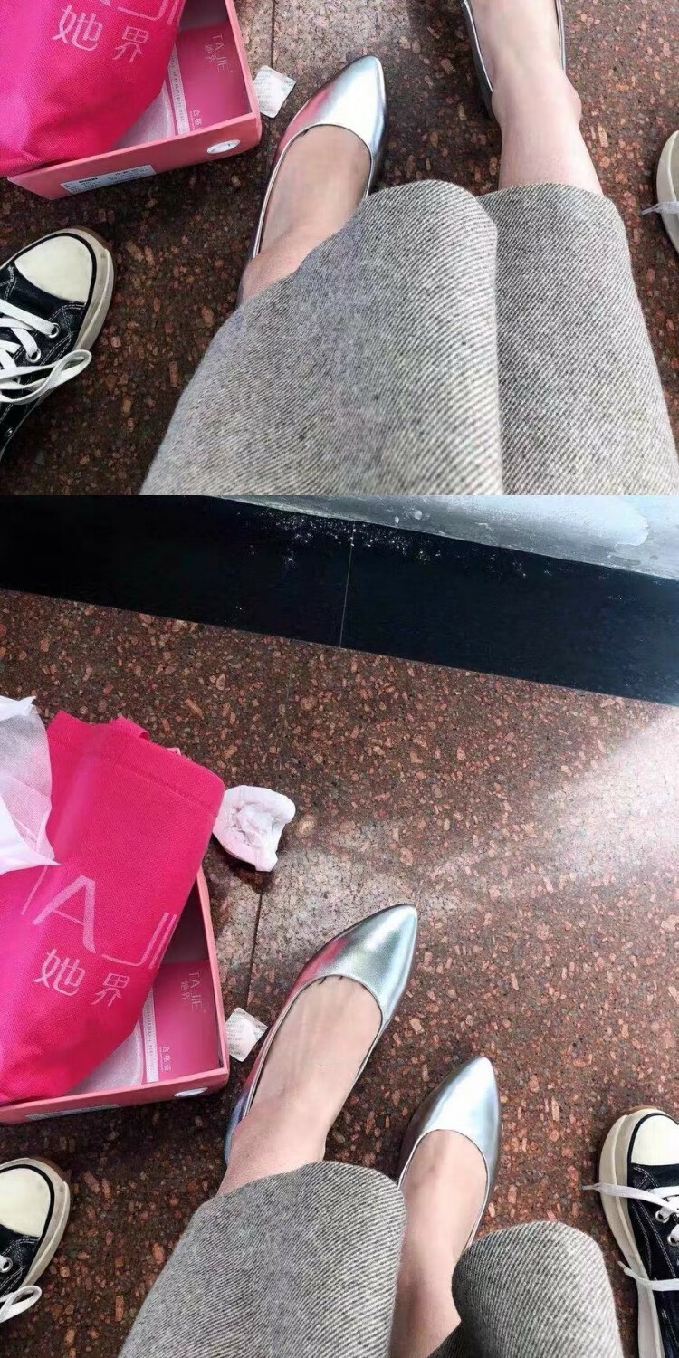 海航空姐鞋 海航制服空姐鞋尖头银色高跟细跟空乘工作单鞋5cm43码伴娘