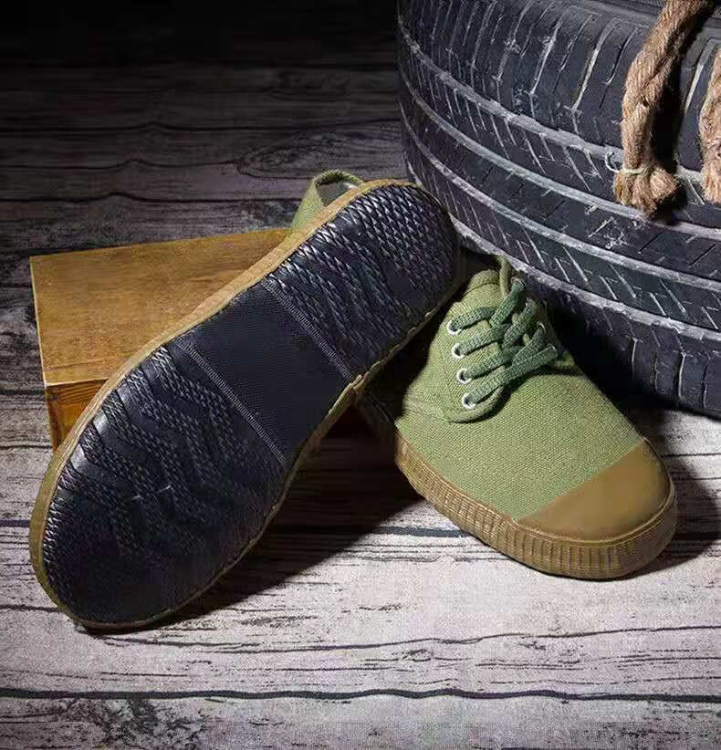 鸿星·尔克官方旗舰正品解放鞋男作训鞋军训耐磨防滑黄球鞋胶鞋工地