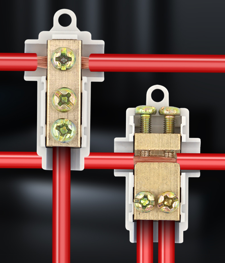 大功率t型接线端子电线快速连接器1分2卡子分线器10平方并线t型056