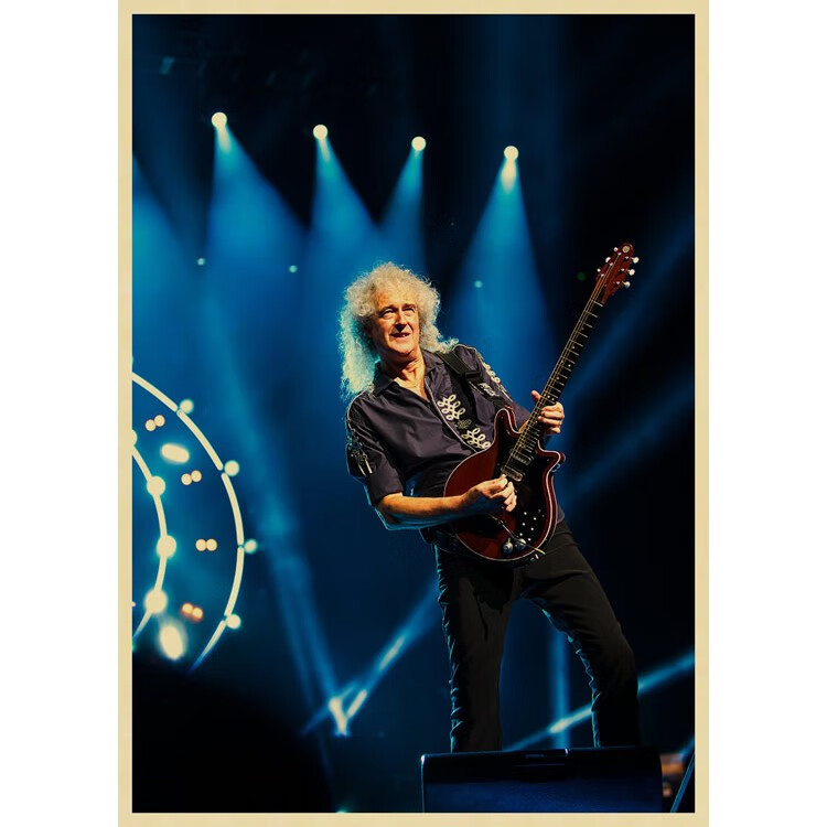 皇后乐队海报 queen 牛皮纸复古装饰画 摇滚音乐 怀旧 欧美人物画